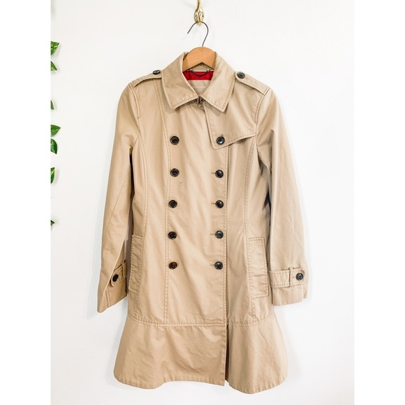 Banana Republic Women’s Flared Trench Coat Sz S - Picture 2 of 14